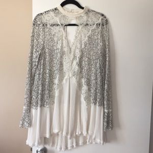White Lace Free People Tunic Size M